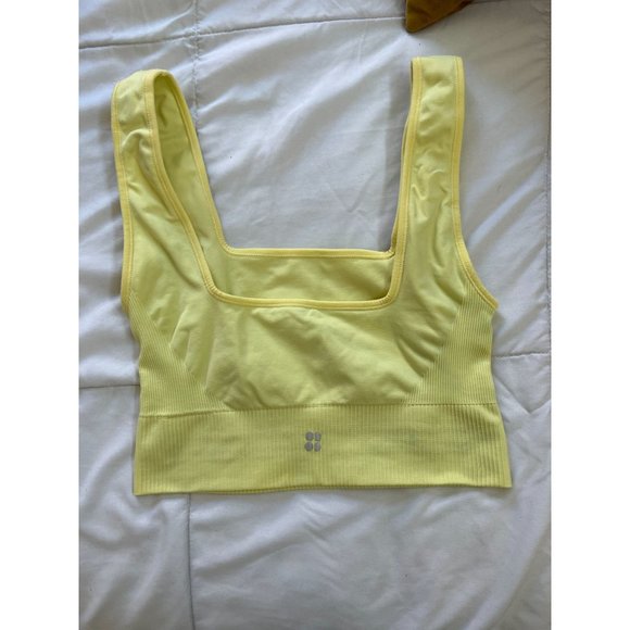Sweaty Betty Balance Seamless Low Impact Sports Bra Yellow - Picture 3 of 5